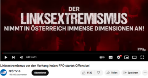 Angstmache via FPÖ-TV: Diffamierungskampagne gegen Antifaschismus (YouTube, 8.9.23)