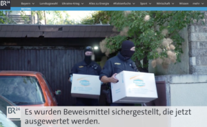Kisten mit beschlagnahmten Unterlagen der Teutonia Prag (Screenshot Video BR24, 15.9.23)