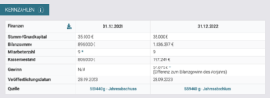 Bilanz "Media in res GmbH" (Quelle: northdata)