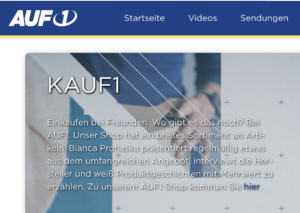 KAUF1 auf AUF1 – "Einkaufen bei Freunden" (Screenshot Website AUF1)
