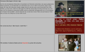 Antisemitismus und Geschichtsrevisionismus (Screenshot Website Bundesstaat Preußen)