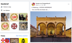 Gunnar R.: Huldigung für Hitler-Putsch und Schirach (Screenshot FB)