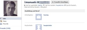 Manuel B.: Profilbild mit Foto von Rudolf Heß (Screenshot FB)