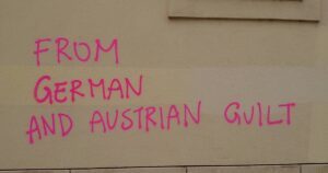 "From German and Austrian guilt": Antizionismus mit schuldabwehrendem Antisemitismus deustch-öst. Prägung (Campus Uni Wien © SdR)