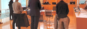Prozess Leoben 19.12.23: die Angeklagten (© SdR)