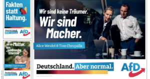 AfD-Werbung als Teil eines Interviews mit Weidel und Chrupalla (Freilich, Heft 14, Sept. 2021, S. 15)