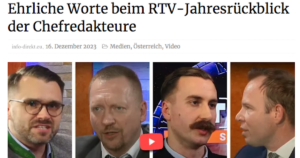 Vier rechtsextreme Aktivisten als "Chefredakteure"(Screenshot "Info-Direkt" 16.12.23)