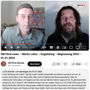 Laker am 1.1.24 auf Okitalk (Screenshot YouTube)