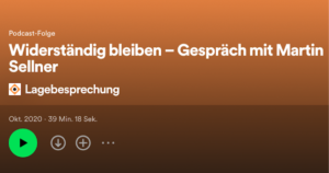 Sellner im rechtsextremen Format "Lagebesprechung" (Screenshot Spotify, 21.01.2024)