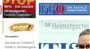 NPD von "die soziale Heimatpartei" zur Partei "Die Heimat", FPÖ von "die soziale Heimatpartei" zur "die Heimatpartei" (Screenshot 4 FPÖ-TV 14.2.24)