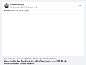 Dürnberger über Conchita Wurdt: "Eine Schande für unser Land!!)