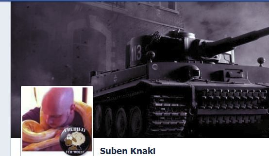 Jürgen W. alias "Suben-Knaki" auf Facebook – mit Button "Freiheit für Wolle" (gemeint ist NSU-Unterstützer Ralph Wohlleben)