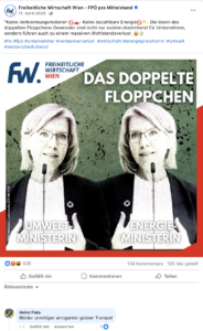 Der FPÖ-Gemeinderat Heinz Fiala über Leonore Gewessler (Screenshot FB 12.4.23)