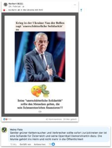 Norbert B. und Heinz Fiala zu VdB (Screenshot FB 24.2.24)