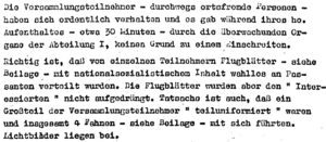 Auszug Strafanzeige gegen VAPO-Mitglieder (darunter "Kameradschaftsführer" Siegfried P.) Steyr 27.3.90