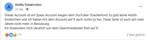 Spaßaccount Antifa Emskirchen auf FB: "Es gibt keine Antifa Emskirchen"