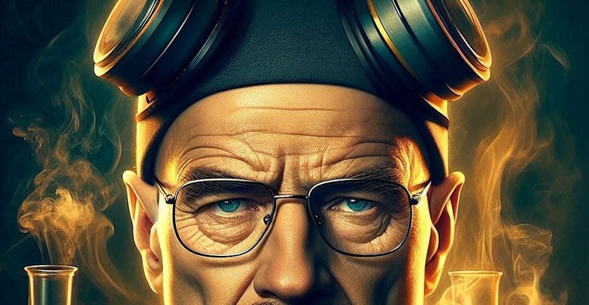 Der Breaking Bad-Chemielehrer (KI-generiert)