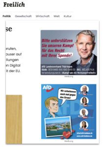 Höcke und AfD bei Freilich (Screenshot 5.6.24)