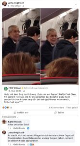 Poglitsch zu VdB (Screenshot FB 8.5.23)