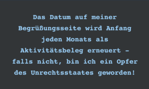 K. als selbst ernanntes "Opfer des Unrechtsstaates" (Screenshot Website K.)
