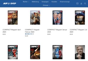 Das "Compact-Magazin" im AUF1-Shop (Screenshot 16.7.24)