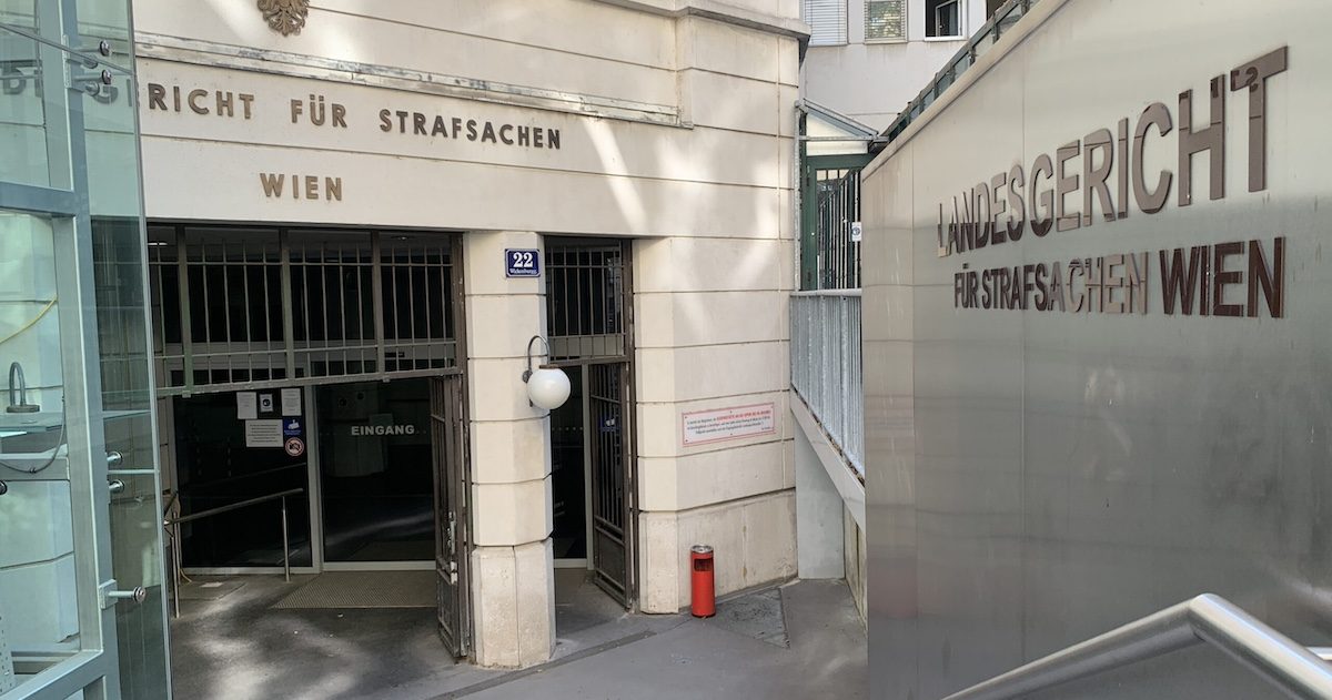 Landesgericht Wien, Eingang Wickenburggasse (© SdR)