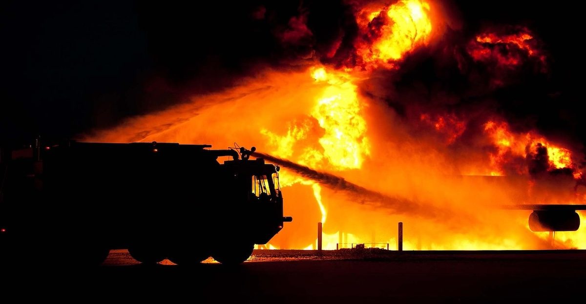Feuerwehr bei Brandlöschung (Symbolfoto; pixabay)