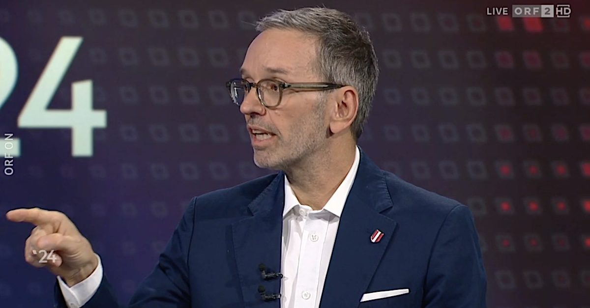 Kickl fordert mit einer "Parallelverschiebung" die Abschaffung des Verbotsgesetzes (Screenshot ORF Wahl24, 5.9.24)