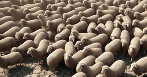 Schafherde – Homogenität FPÖ-Wahlprogramm (Symbolbild; KI-generiert)