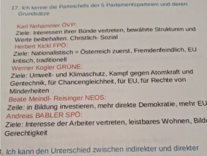 Das von der FPÖ kritisierte Arbeitsblatt (aus: heute.at, 9.10.24)