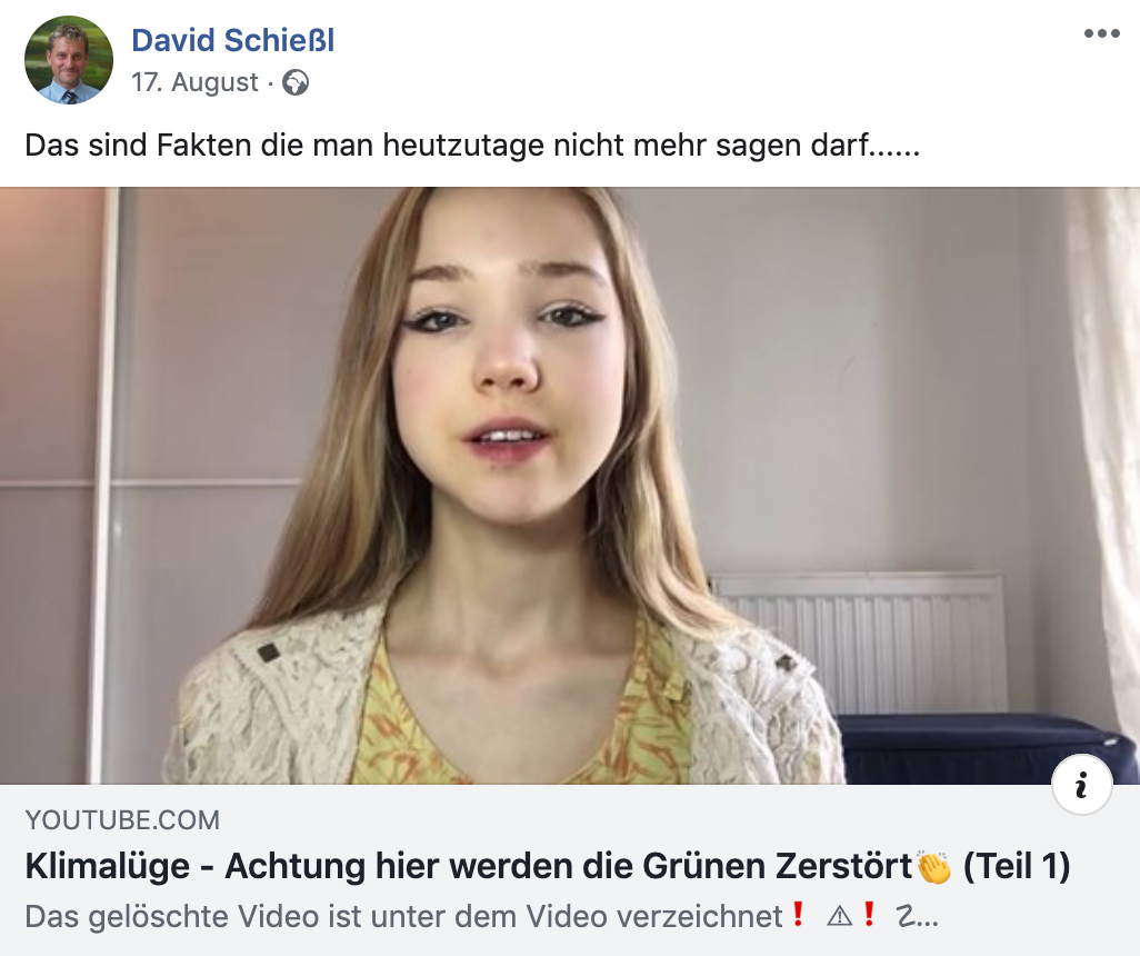 David Schießl zur "Klimalüge": "Das sind Fakten die man heutzutage nicht mehr sagen darf......"