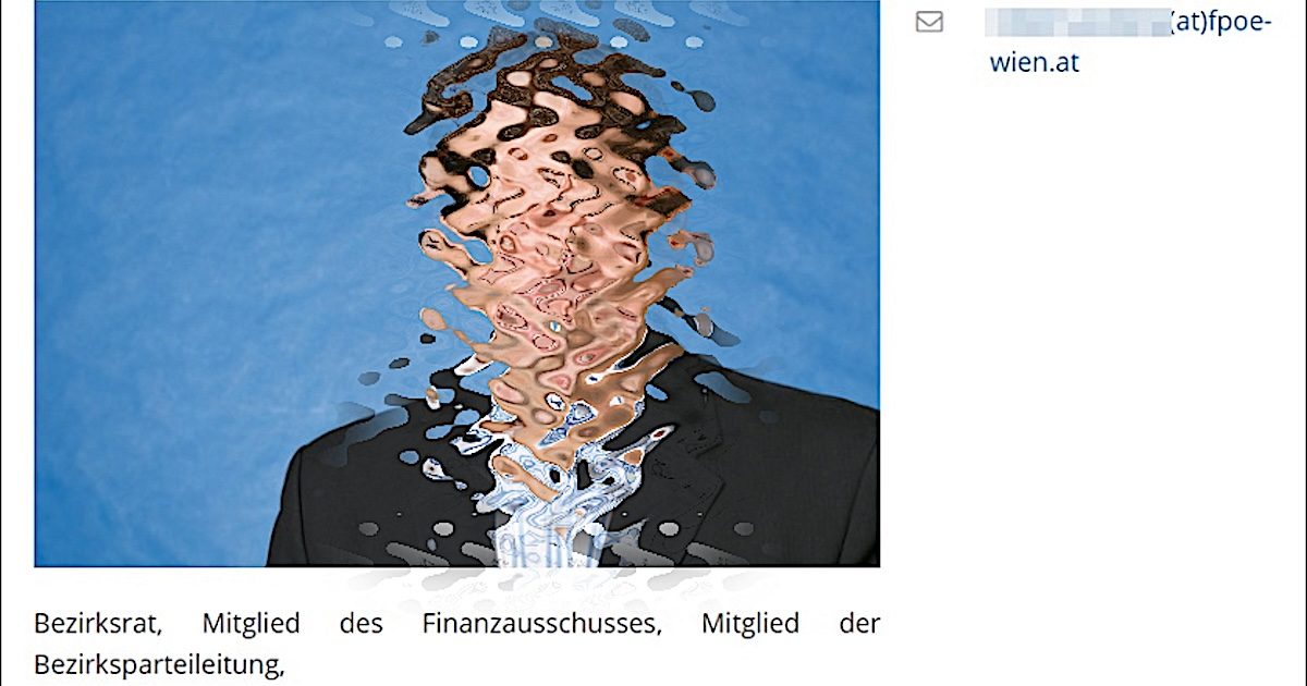 P. als Wiener FPÖ-Bezirksrat und Mitglied der Bezirksparteileitung