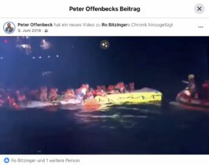 Peter Offenbeck in Chronik von "Ro Bitzinger": Video mit Song von Erschiessungskommando (Screenshot FB 9.6.18)