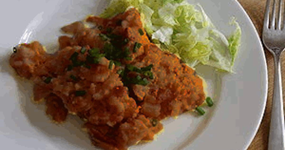 Braune Eiernockerl mit grünem Salat