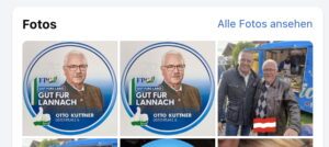 Kuttner als FPÖ-Kandidat in Lannach und mit Mario Kunasek (Screenshot FB)