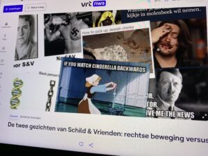 Abscheuliche Memes in geschlossenen Gruppen (Screenshot VRT News 5.9.18)