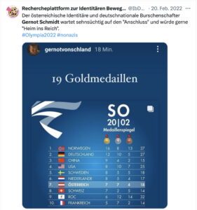 "19 Goldmedaillen" (Screenshot via IB-Doku 2.22)
