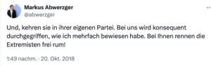 Tweet Abwerzger 20.10.18
