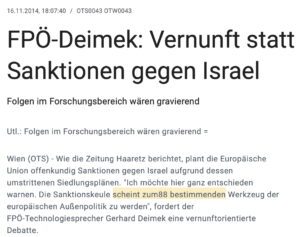 Die berühmte Presseaussendung mit der "88" mitten im Text (Screenshot OTS, 16.11.14)