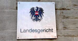 Landesgericht Feldkirch Tafel (Foto: SdR)