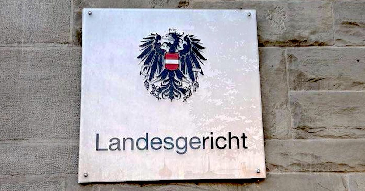Landesgericht Feldkirch Tafel (Foto: SdR)