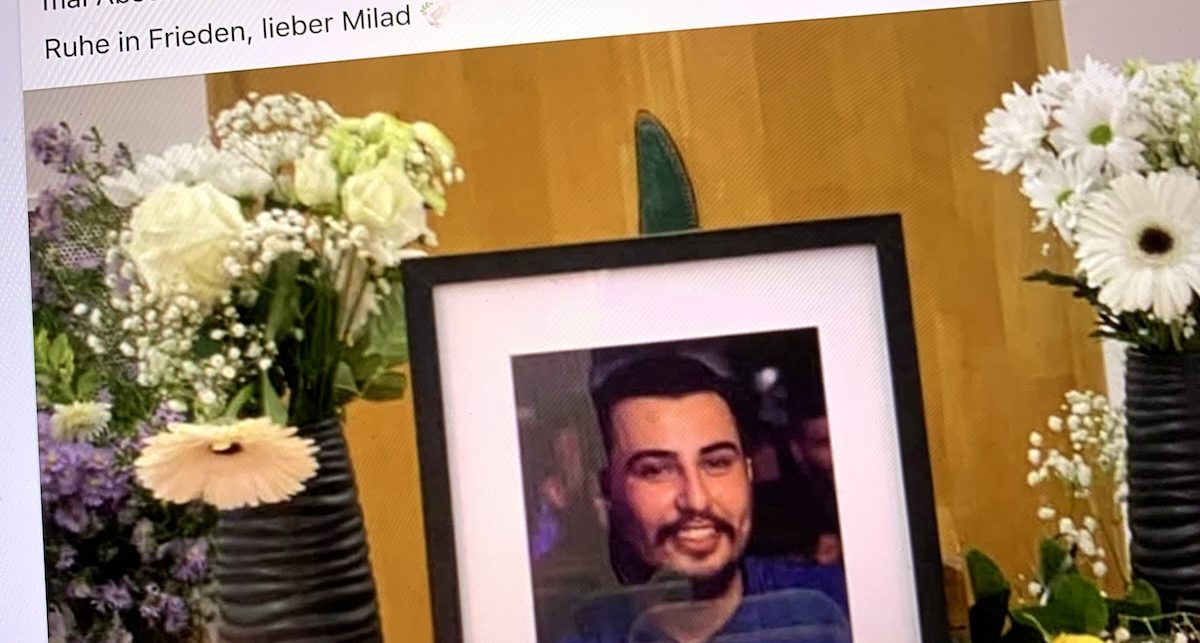 Gedenken an das Opfer Milad E. (Screenshot FB 20.10.25)