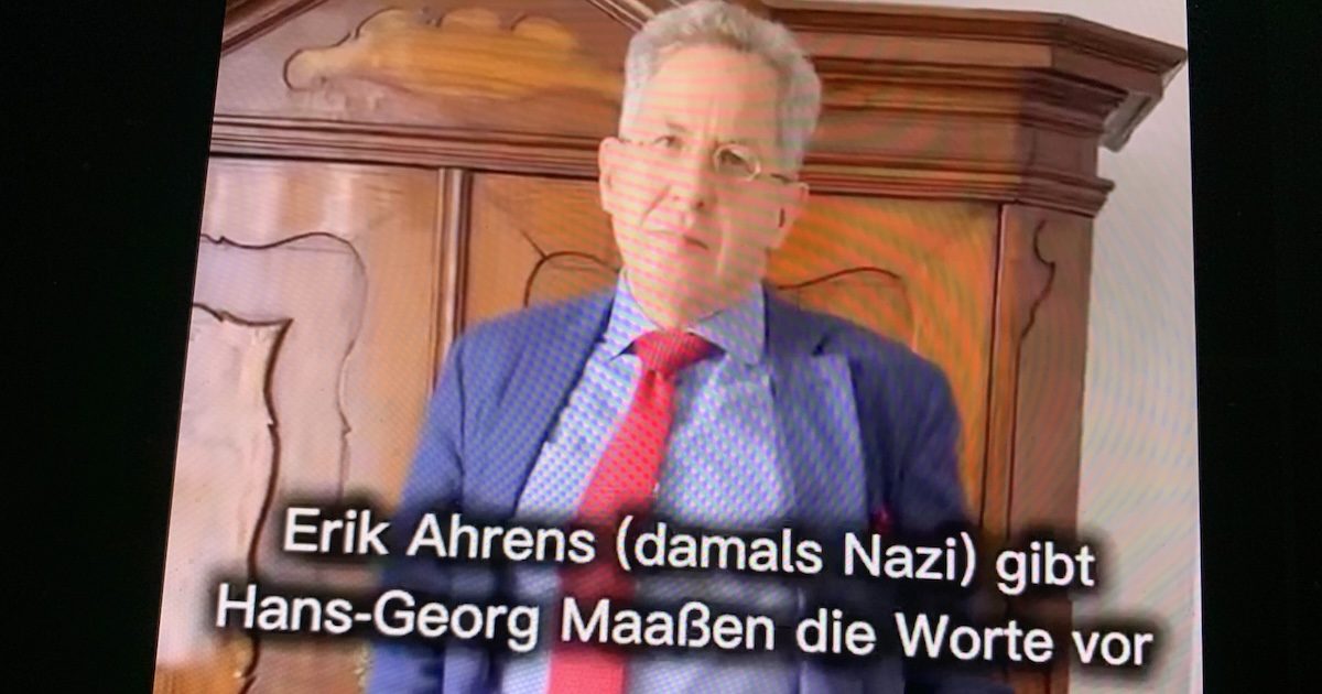 Erik Ahrens outet Hans Georg Maaßen als seinen ehemaligen Kunden (Screenshot Video Ahrens, TG)