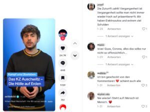 ZiB-TikTok-Video (28.1.25) und Kommentare: "Ich bin geschockt von den Kommentaren schämt euch alle" (Screenshot TikTok)