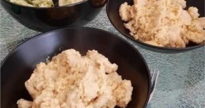 Eiernockerl und grüner Salat