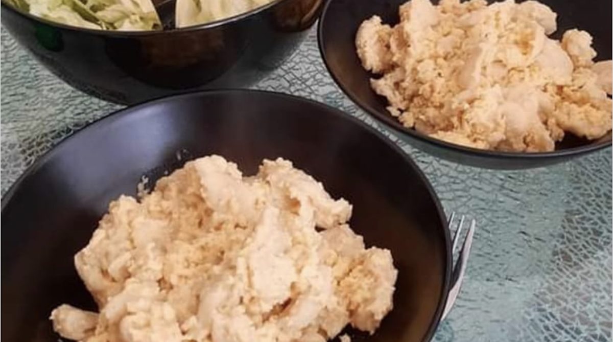 Eiernockerl und grüner Salat
