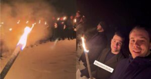 Freiheitliche Jugend in Gosau, rechts Maximilian Weinzierl, daneben Manuel Litzke (Screenshots FB, 30.11.25)