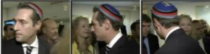 Strache mit Biertonne in Yad Vashem