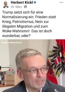 Herbert Kickl über Trump: "Das ist doch wunderbar, oder?" (Screenshot FB 29.1.25)