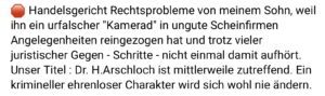 Susanne H. über Harald Schmidt (Screenshot TG 27.11.25)